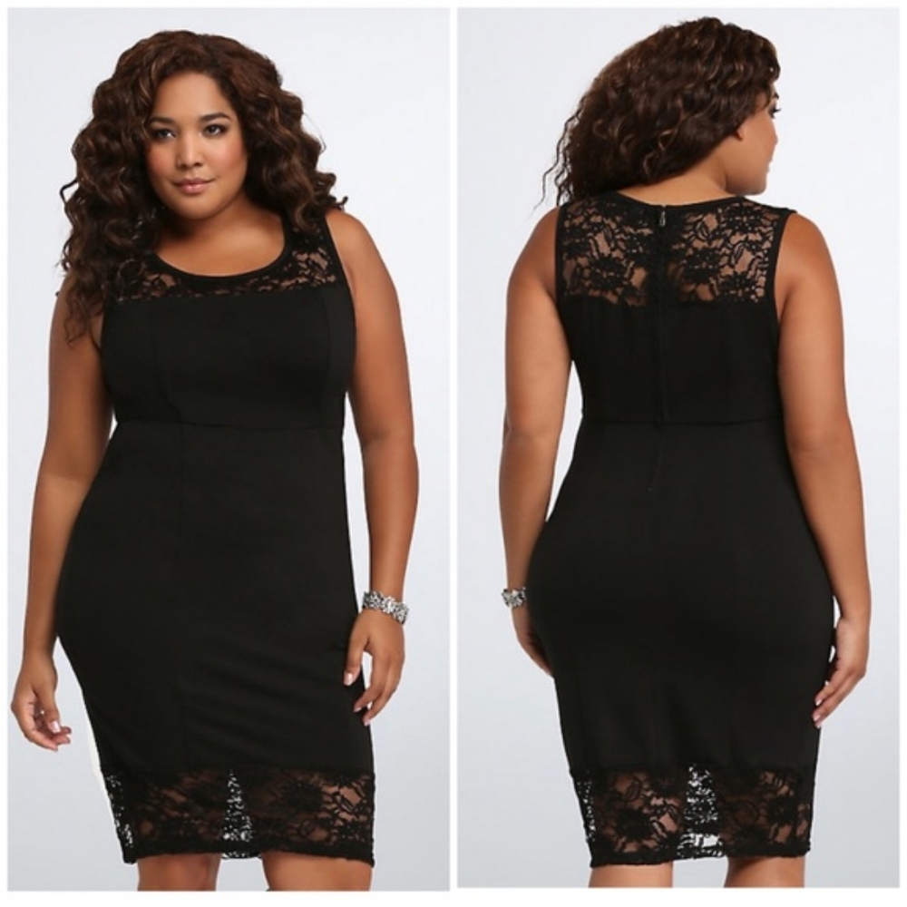Torrid LACE INSET BODYCON DRESS